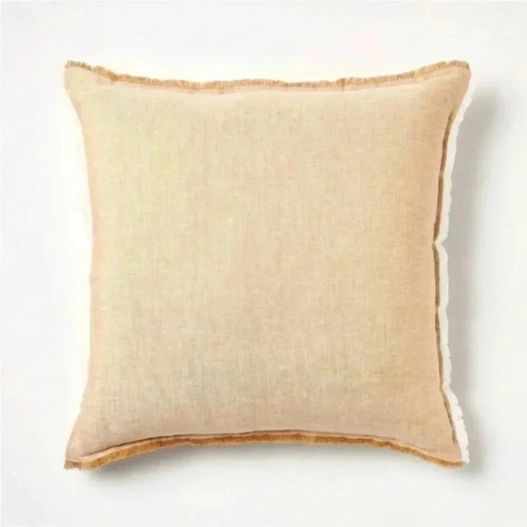 2! NWT Oversized Reversible Linen Square Throw
Pillow Dark Tan - Studio McGee - Picture 1 of 5